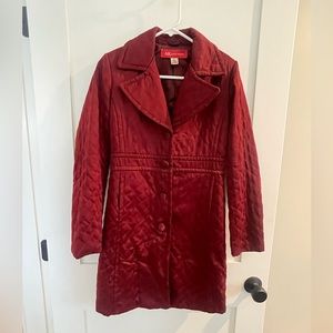 Anne Klein Red Satin Coat